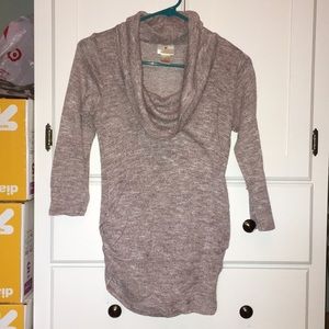 3/4 sleeve cowl neck MATERNITY sweater